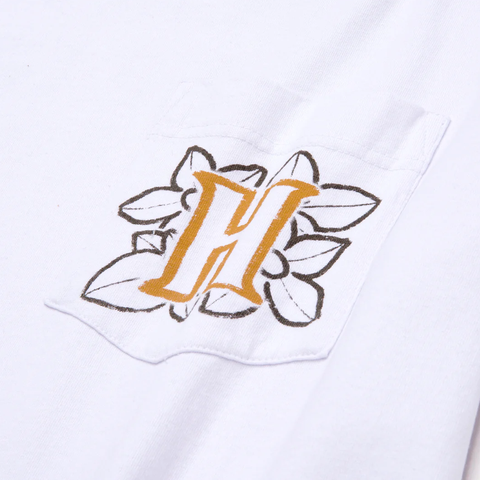 Honor Floral Pocket Tee - 'White'