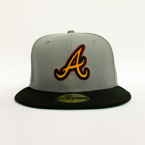 New Era 5950 Atlanta Braves Fitted Hat - 'Misty Morning/Black'