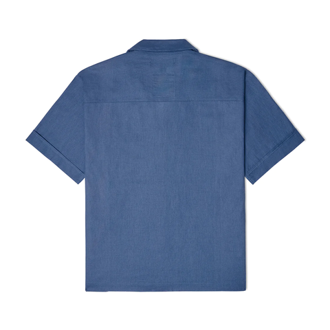 Kidsuper Face Camp Shirt - 'Blue'