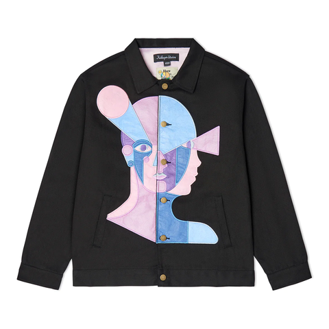 Kidsuper Whose Idea Is It Anyway Patched Work Jacket - 'Black'