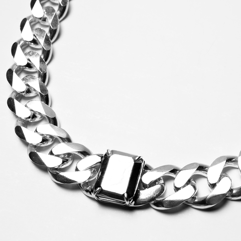 Martine Ali 20" Security Stone Necklace - 'Sterling Silver'