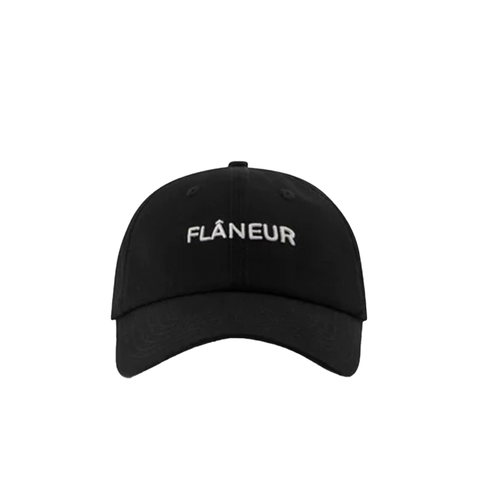 Flaneur Logo Strapback Hat - 'Black'