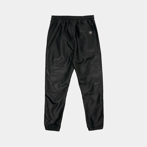 Avirex Leather Track Pants - 'Black'