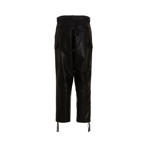 Stampd Faux Leather Cargo Pant - 'Black'