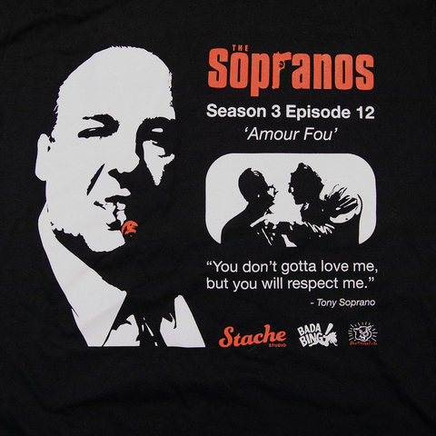 Stache Sopranos Tee - 'Black'
