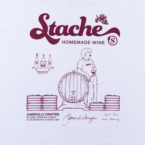 Stache Homemade Wine Tee - 'White'