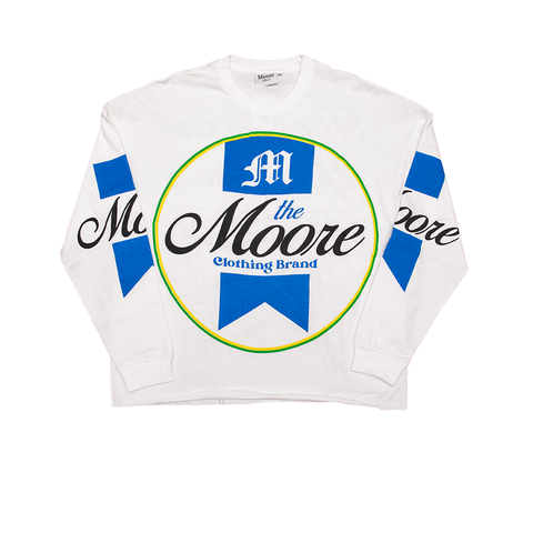 TMCB Moore L/S Tee - 'White/Blue'