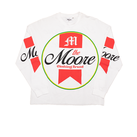 TMCB Moore L/S Tee - 'White/Red'