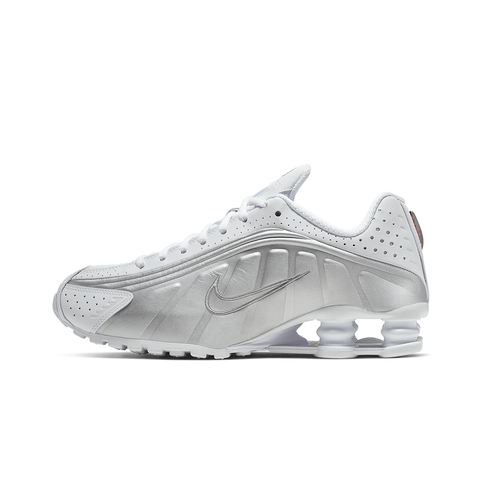 WMNS Nike Shox R4 'White/Metallic Silver'