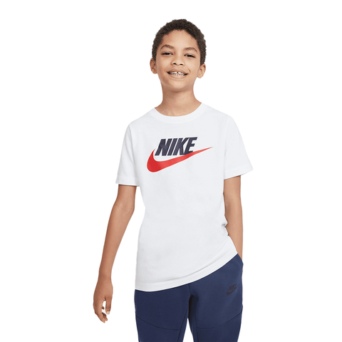 Kids Nike Tee - 'White/Obsidian'