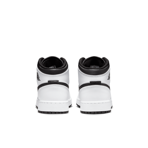 GS Air Jordan 1 Mid - 'White/Black'