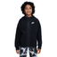 Kids Nike Club Zip Hoodie - 'Black/White'