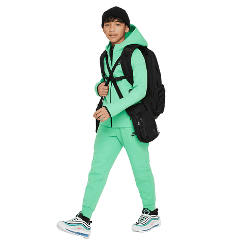 Kids Nike Tech Fleece Jogger - 'Spring Green/Black'