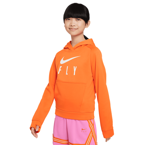 Kids Nike Hoodie - 'Safety Orange/White'