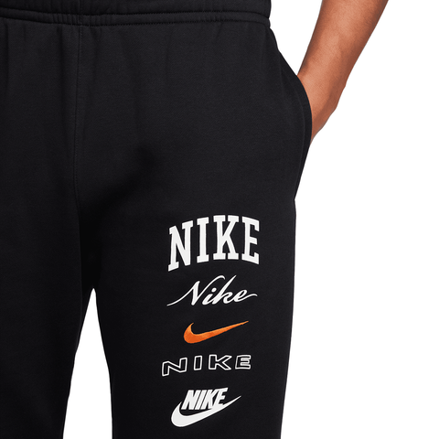 Nike Club Fleece Jogger - 'Black/Safety Orange'