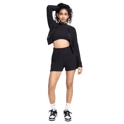 WMNS Nike Chill Knit Short - 'Black/Black'