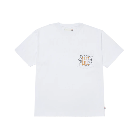 Honor Floral Pocket Tee - 'White'
