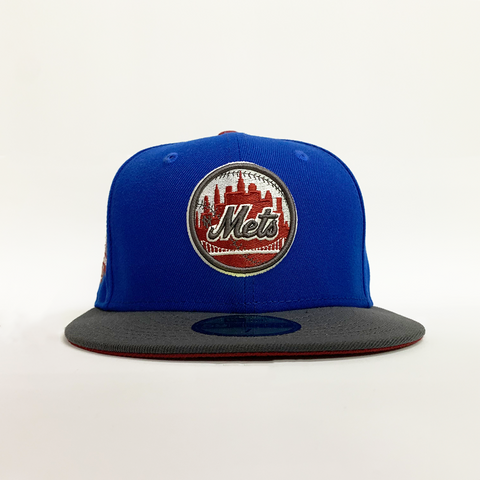New Era 5950 New York Mets Fitted Hat - 'Blue/Dark Grey'