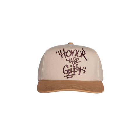 Honor Script Strapback Hat - 'Cream'