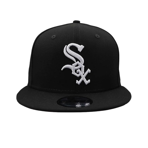 New Era Chain Stitch 19676 Chicago White Sox Snapback Hat - 'Black'