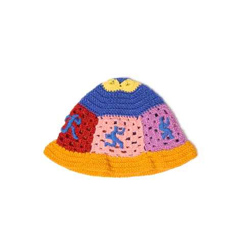 Kidsuper Running Man Crochet Hat - 'Multi'