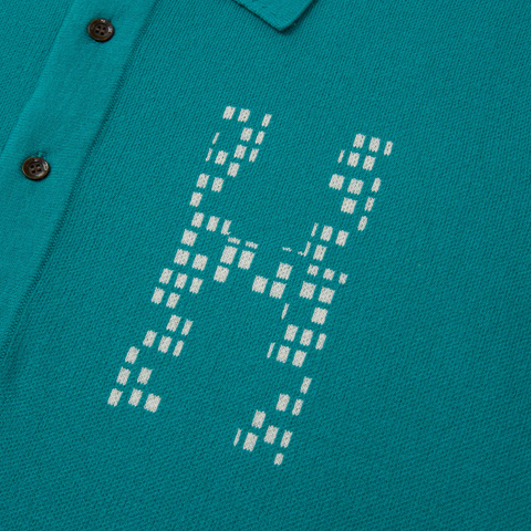 Honor The Gift Knit Pattern Polo - 'Teal'