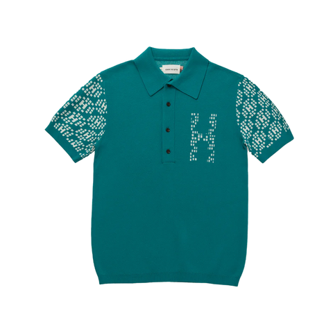 Honor The Gift Knit Pattern Polo - 'Teal'
