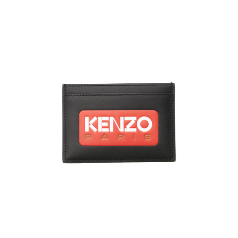 Kenzo Paris Leather Card Holder - 'Black'