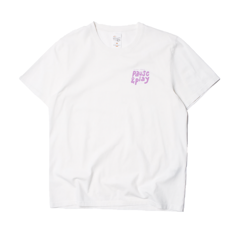 Nudie Jeans Co Roy Pause and Play Tee - 'Chalk White'