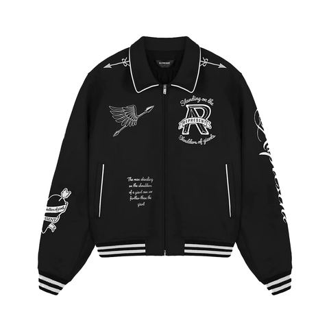 Represent Cherub Wool Varsity Jacket - 'Jet Black'