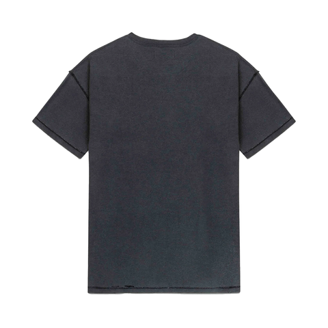 Purple Textured Inside Out Tee - 'Black'