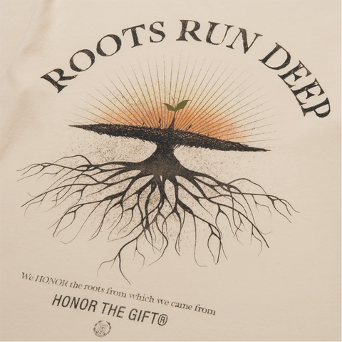 Honor The Gift Roots Run Deep Tee - 'Bone'