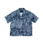 Stampd Printed Camp Collar Button Down Shirt - 'Ocean Marble'