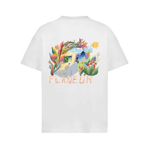 Flaneur Passage Of Time Tee - 'White'