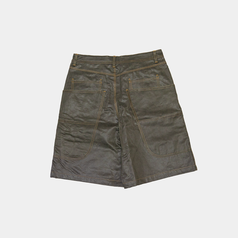 Andersson Bell Wave Faux Leather Short - 'Khaki'