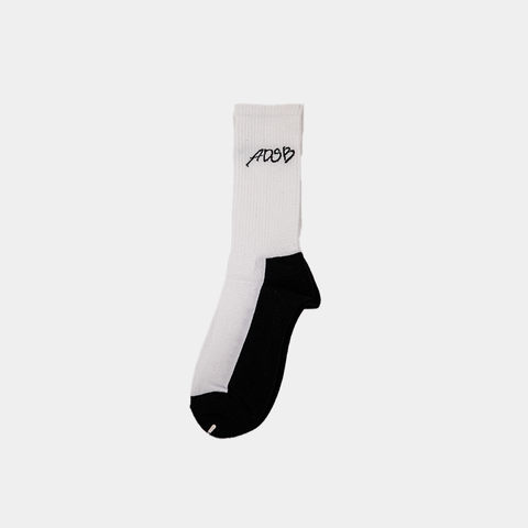 Andersson Bell ADSB Calligraphy 2 Pack Sock - 'White/Black'