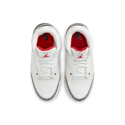 PS Air Jordan 3 - 'Summit White/Fire Red'
