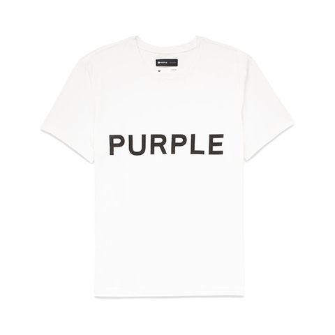 Purple Clean Jersey Tee - 'Brilliant White'