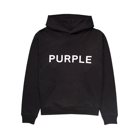 Purple French Terry Hoodie - 'Black Beauty'
