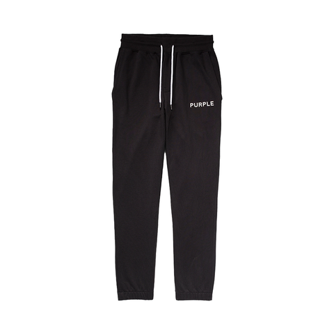 Purple French Terry Jogger - 'Black'