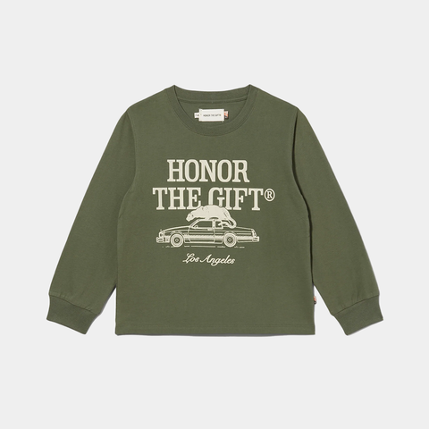 Kids Honor The Gift Panther L/S Tee - 'Sage'